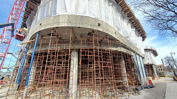 Construction of the Planetarium at the Future Museum site